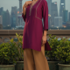 Magenta Dola Silk Embroidered Tunic With Zari