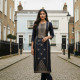 Navy Blue Russian Silk Zari Woven Kurta Set With Zari Woven