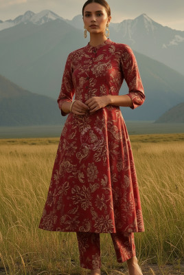 Pink Muslin Floral Print Co-Ord Set