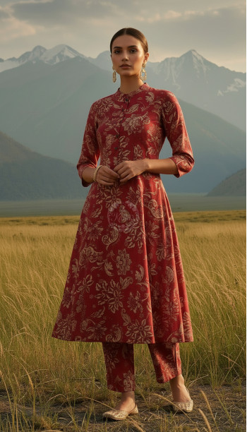 Pink Muslin Floral Print Co-Ord Set