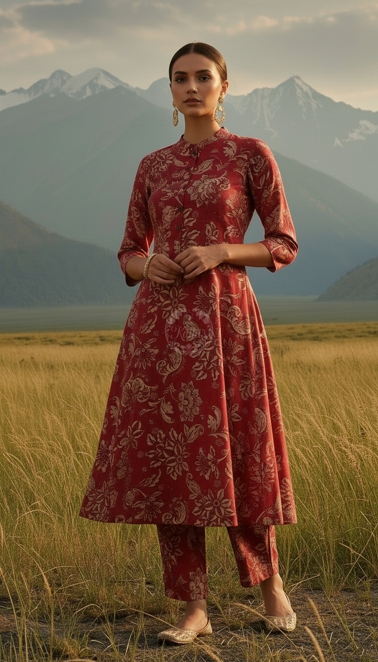 Pink Muslin Floral Print Co-Ord Set