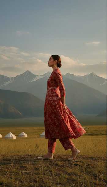 Pink Muslin Floral Print Co-Ord Set