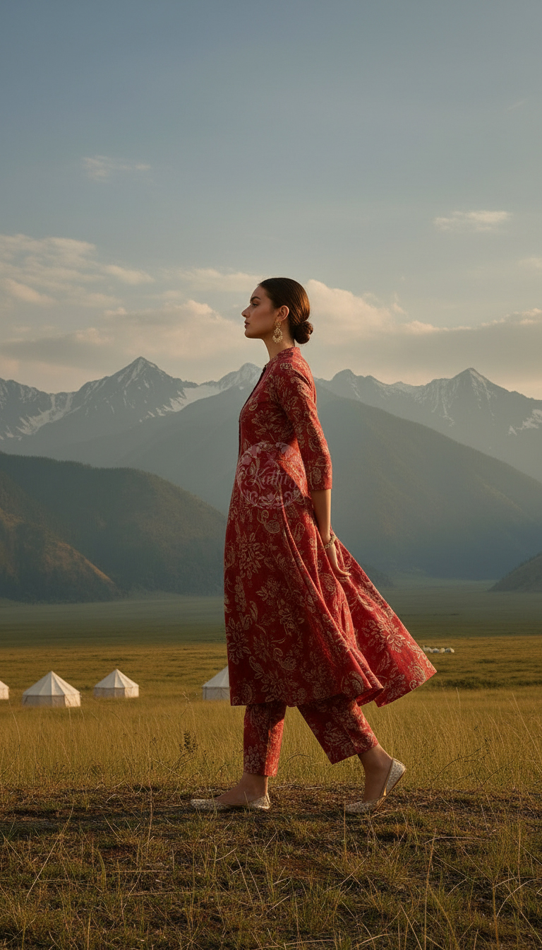 Pink Muslin Floral Print Co-Ord Set