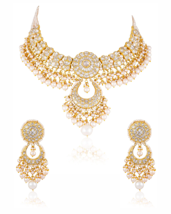 Manusha Necklace And Maheshwari Chandbalis Polki Set
