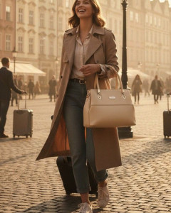 Textured Structured Handheld Bag