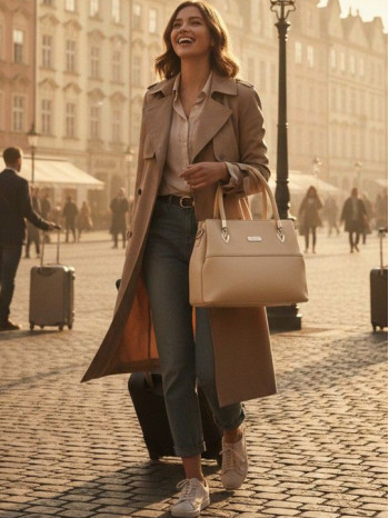 Textured Structured Handheld Bag