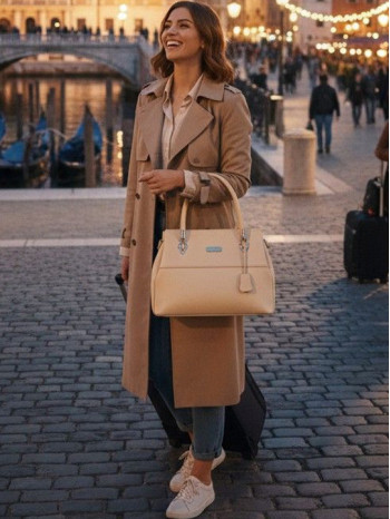 Textured Structured Handheld Bag