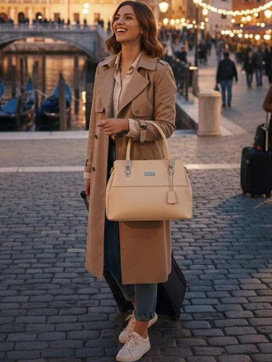 Textured Structured Handheld Bag