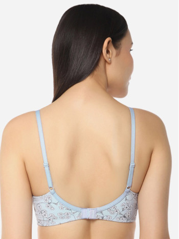 Printed Lightly Padded All Day Comfort Non-Wired Seamless T-Shirt Cotton Bra