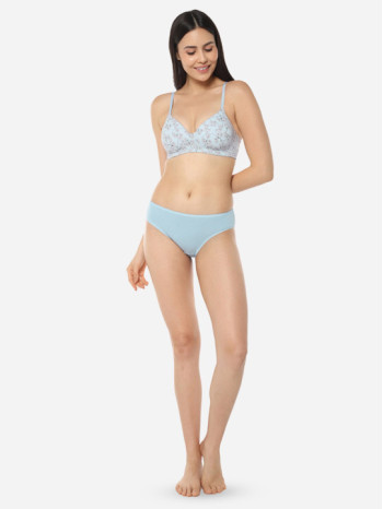 Printed Lightly Padded All Day Comfort Non-Wired Seamless T-Shirt Cotton Bra