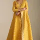 Mustard Viscose Embroidered Ghagra Choli With Zardozi