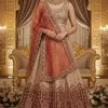 Peach Bridal Lehenga Set