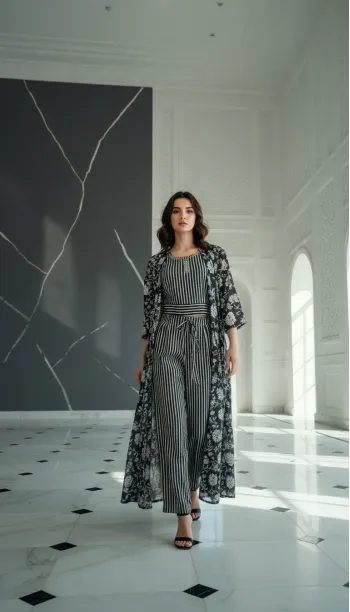 Inky Floral Layered Set