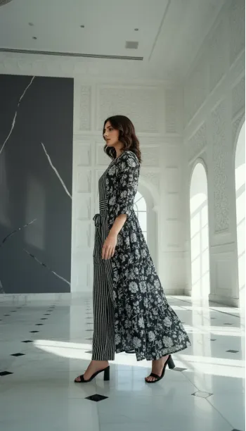 Inky Floral Layered Set