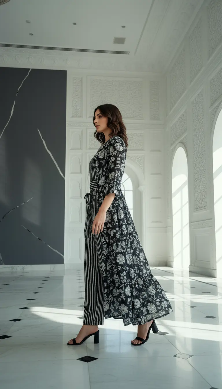 Inky Floral Layered Set