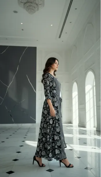 Inky Floral Layered Set