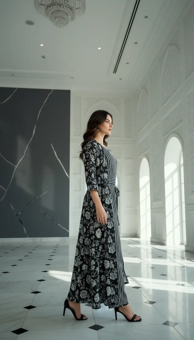 Inky Floral Layered Set