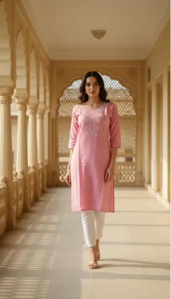 Textured Cotton Kurta