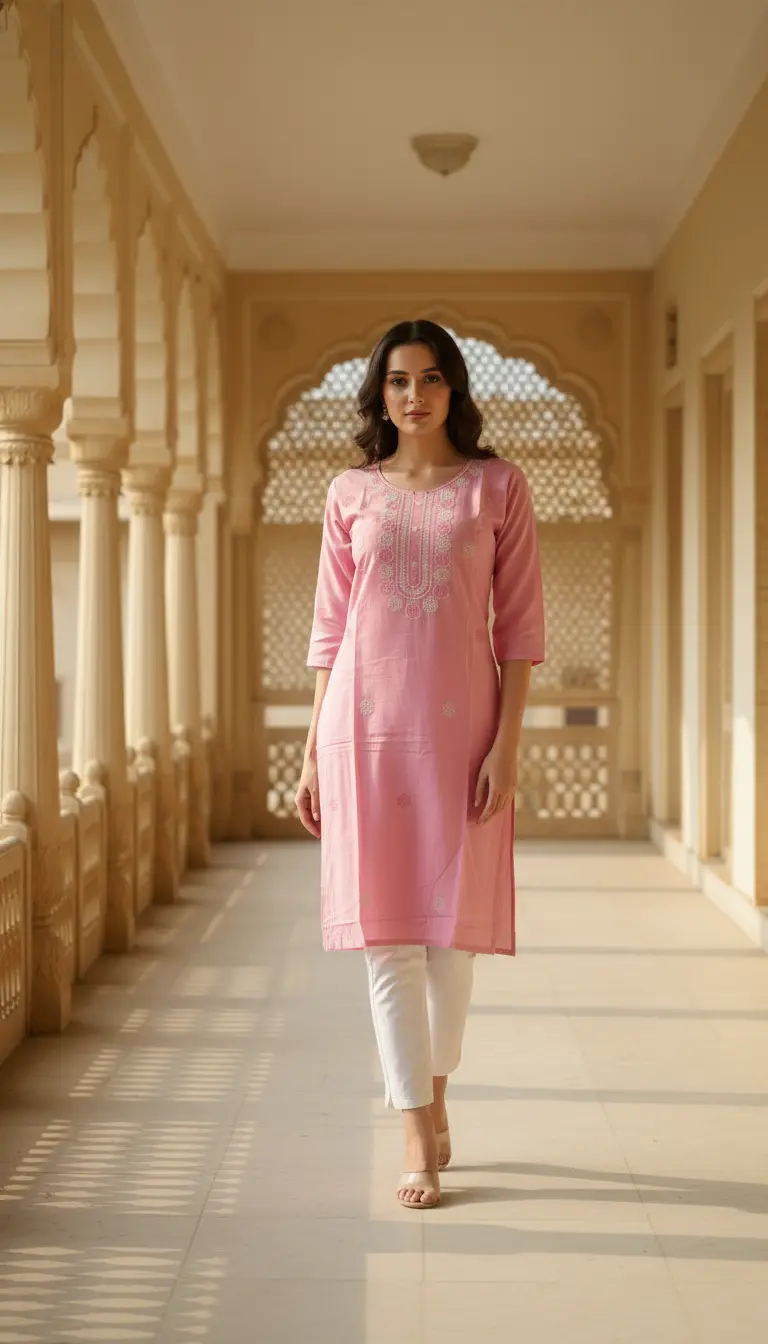 Textured Cotton Kurta