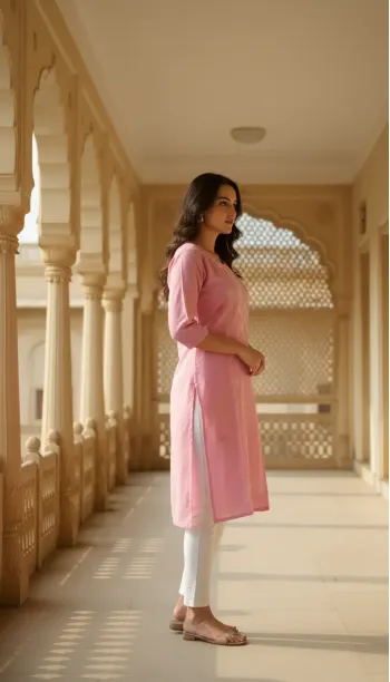 Textured Cotton Kurta