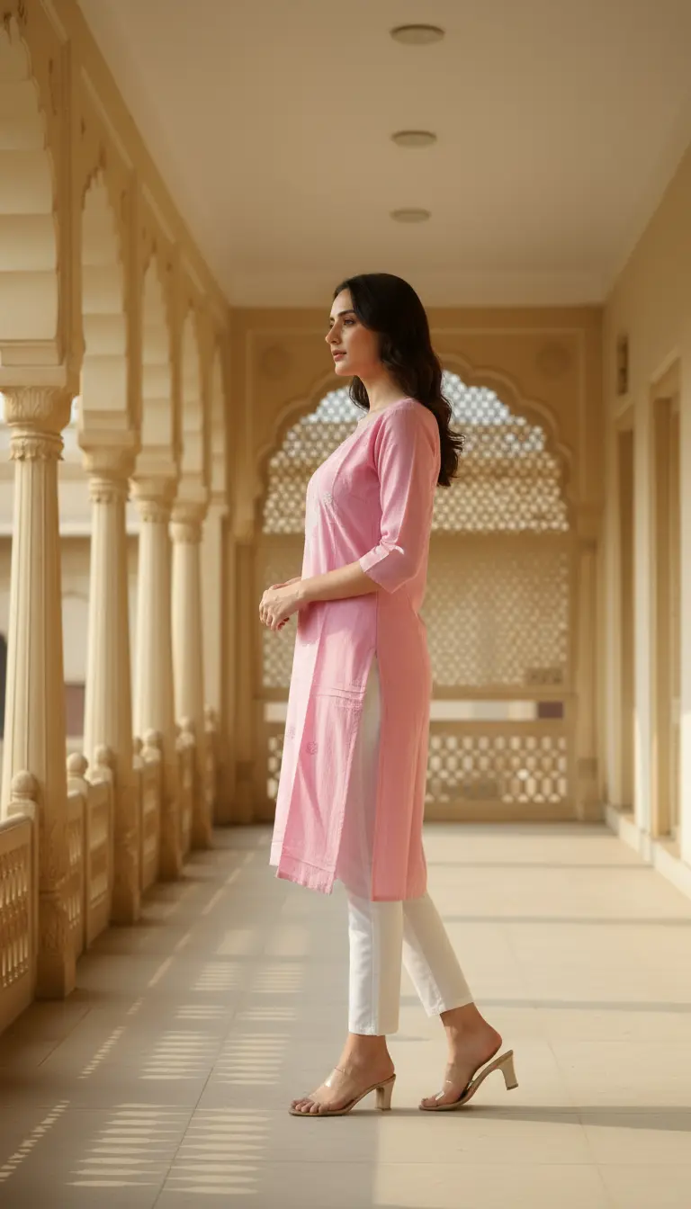 Textured Cotton Kurta