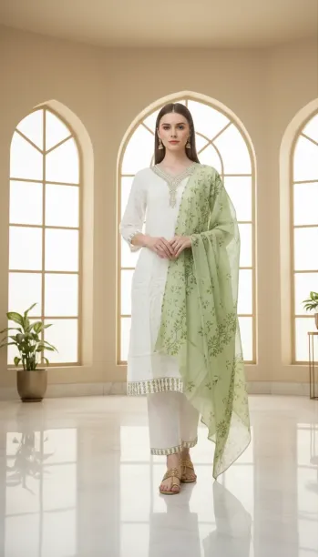 Embroidered Suit Set