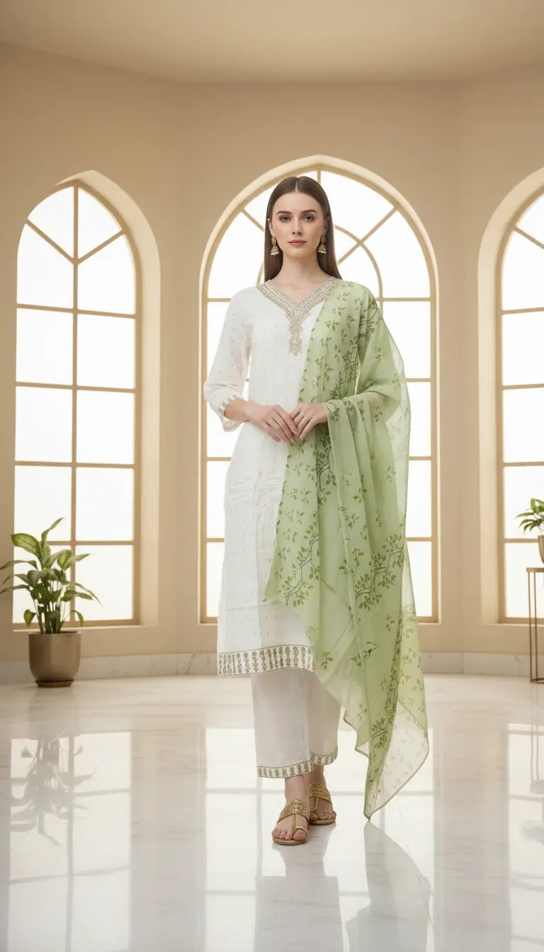 Embroidered Suit Set