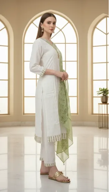 Embroidered Suit Set