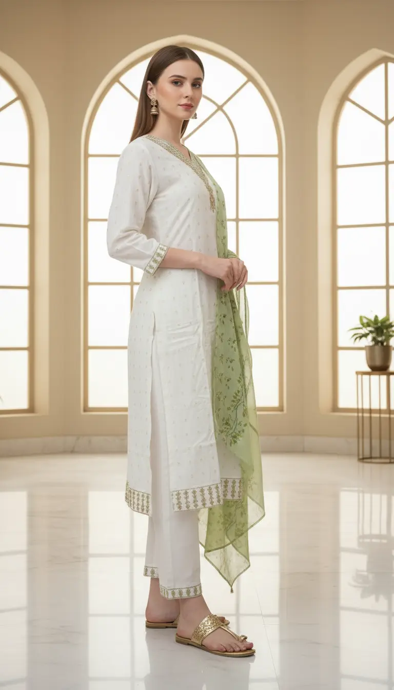 Embroidered Suit Set