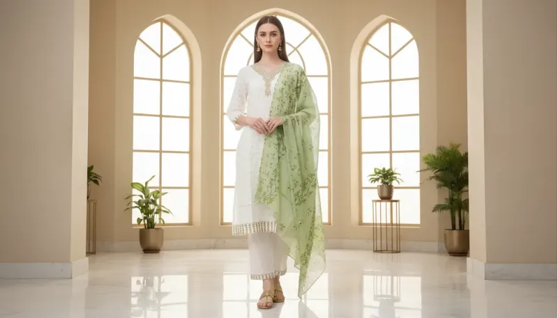 Embroidered Suit Set