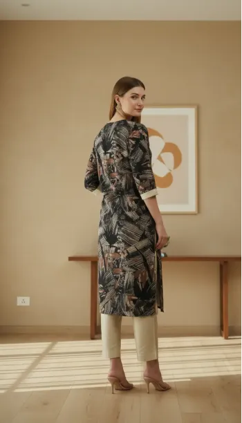 Printed Suit Ensemble