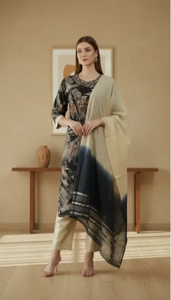 Printed Suit Ensemble