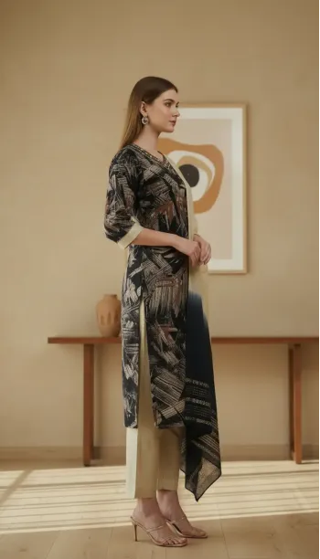 Printed Suit Ensemble