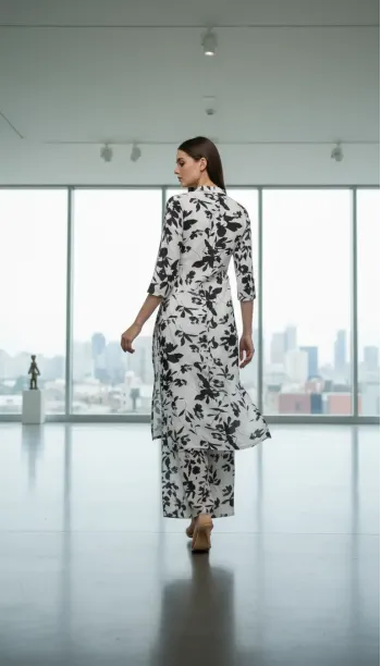 Noir & Blanc Palazzo Set