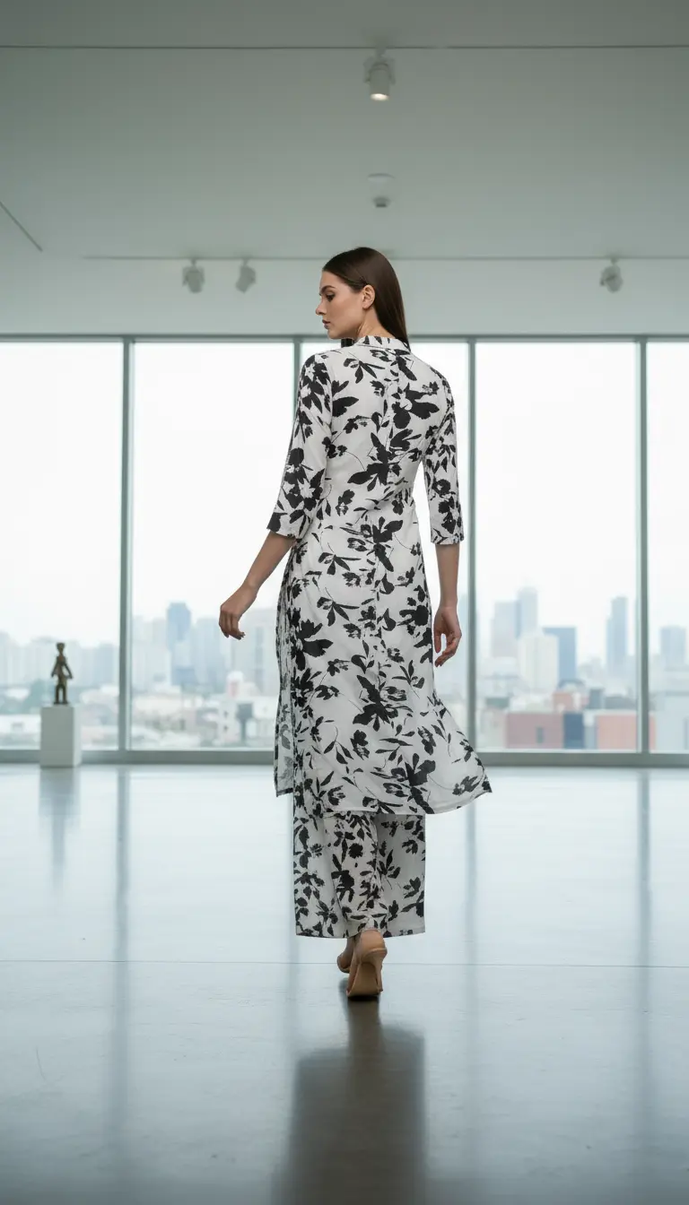 Noir & Blanc Palazzo Set