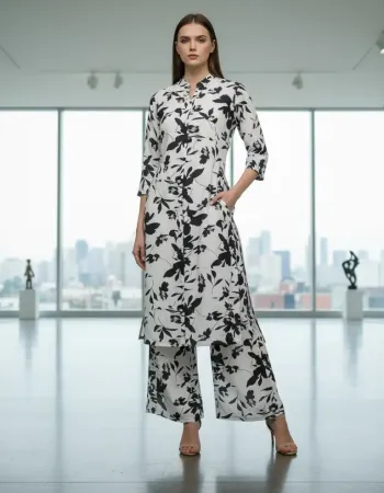 Noir & Blanc Palazzo Set