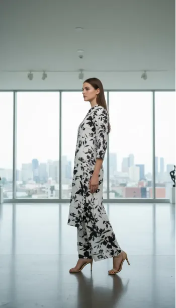 Noir & Blanc Palazzo Set