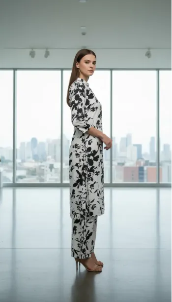 Noir & Blanc Palazzo Set