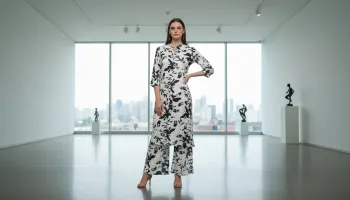 Noir & Blanc Palazzo Set