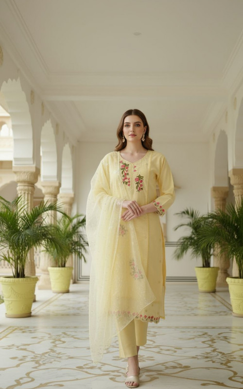 Buttercup Embroidered Set