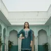 Teal Shimmer Sharara
