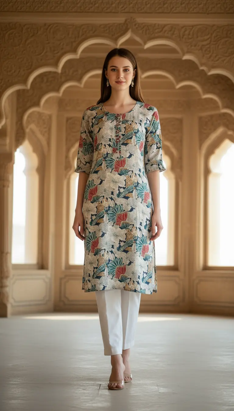 Floral Print Tunic Dress