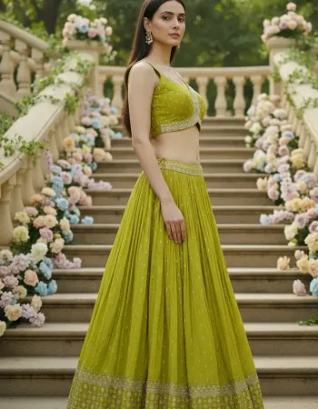 Chartreuse Lehenga Set