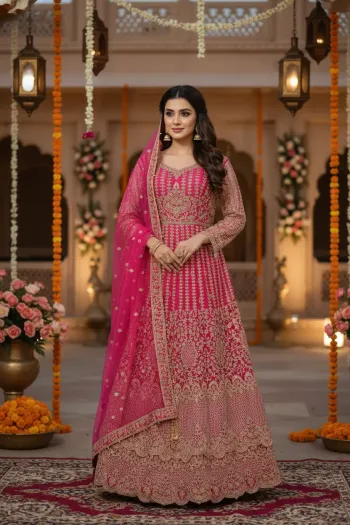 Vivid Celebration Semi Material Gown