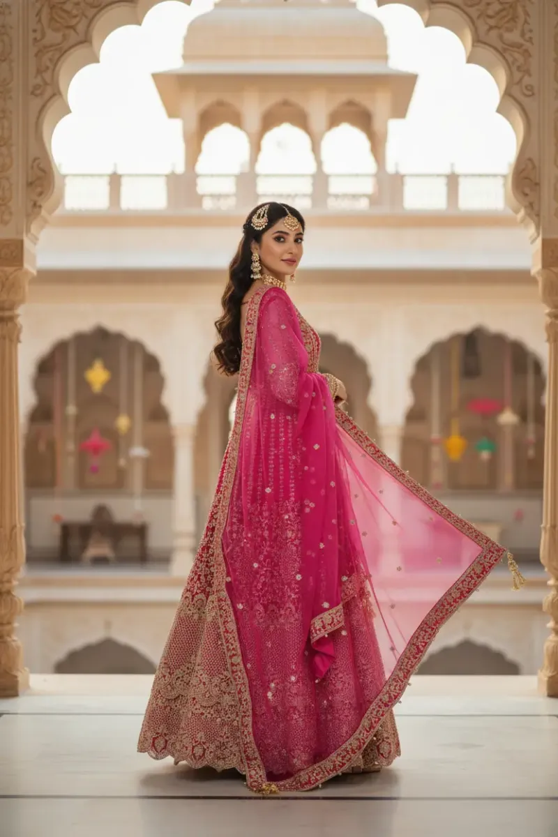 Vivid Celebration Semi Material Gown