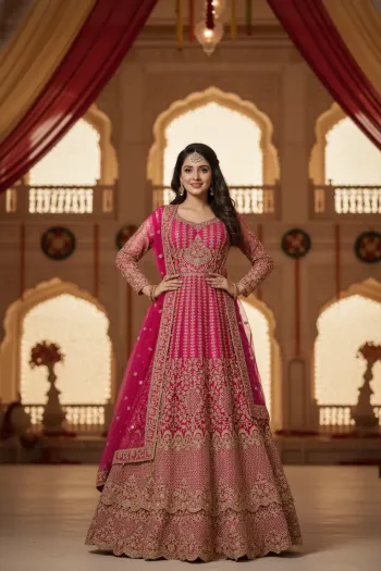 Vivid Celebration Semi Material Gown