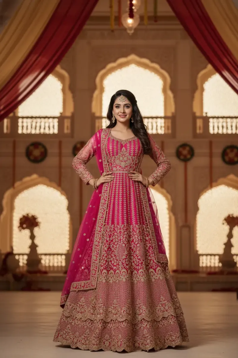 Vivid Celebration Semi Material Gown