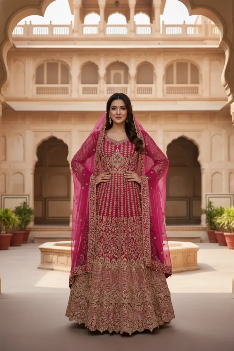 Vivid Celebration Semi Material Gown