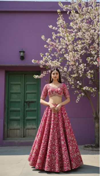 Festive Silk Lehenga Set