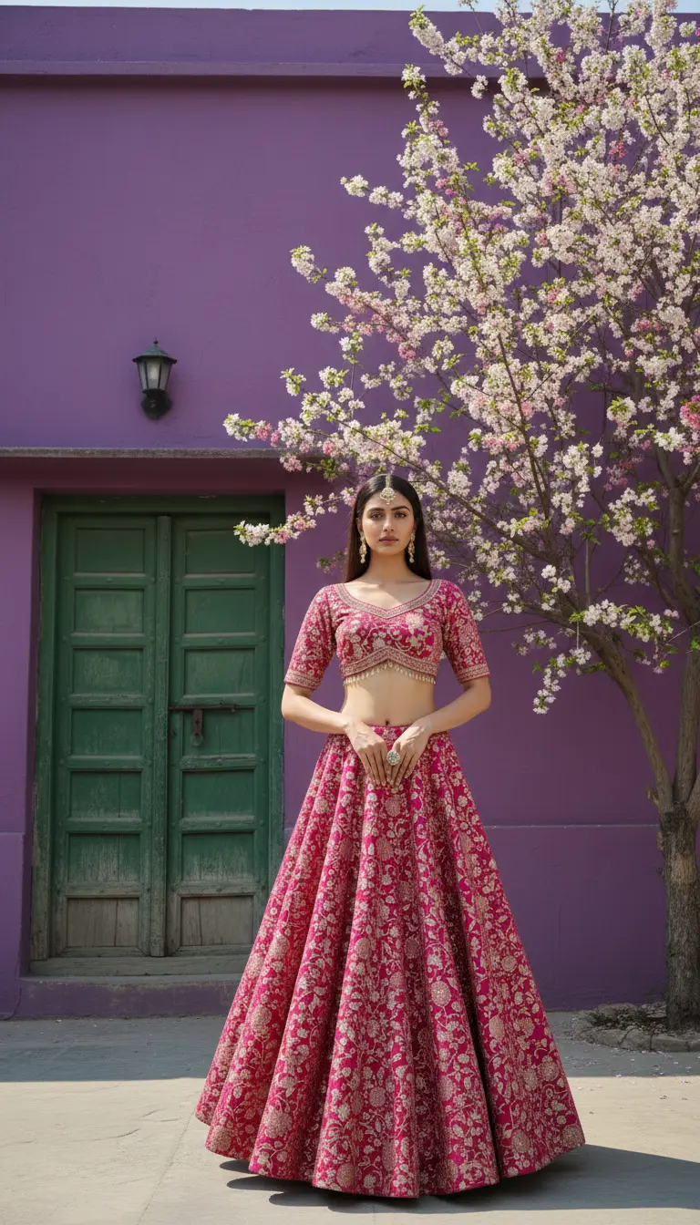 Festive Silk Lehenga Set